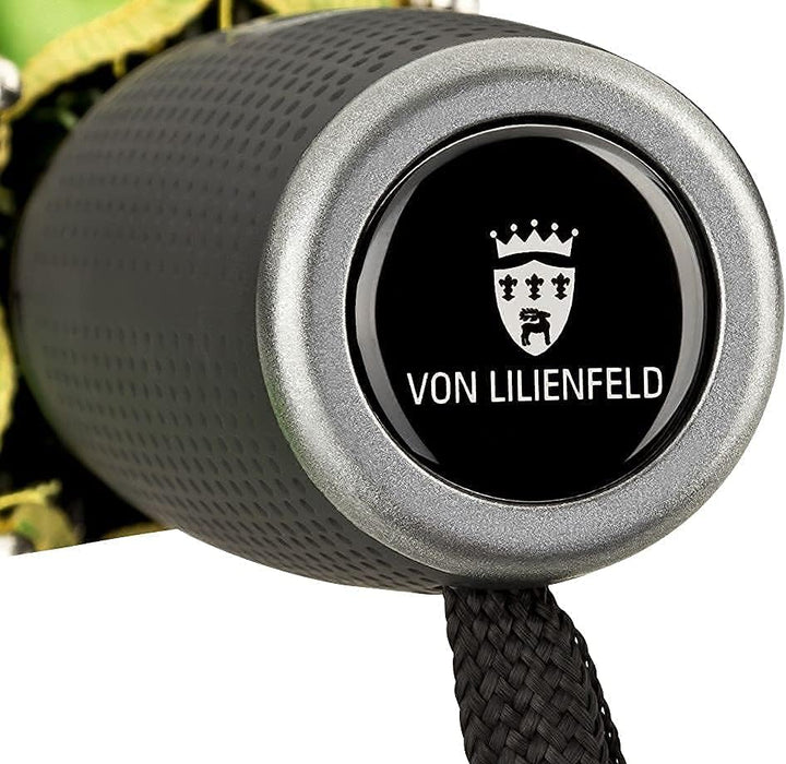 VON LILIENFELD Regenschirm Taschenschirm Schwarze Katzen Windfest Auf-Zu-Automatik Stabil Leicht Kom