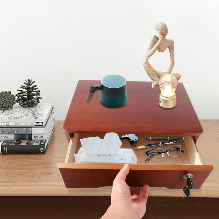 1 Schicht Desktop Storage Box, Desktop Storage Box mit abschliessbarer Schublade, Bürobedarf Schubla
