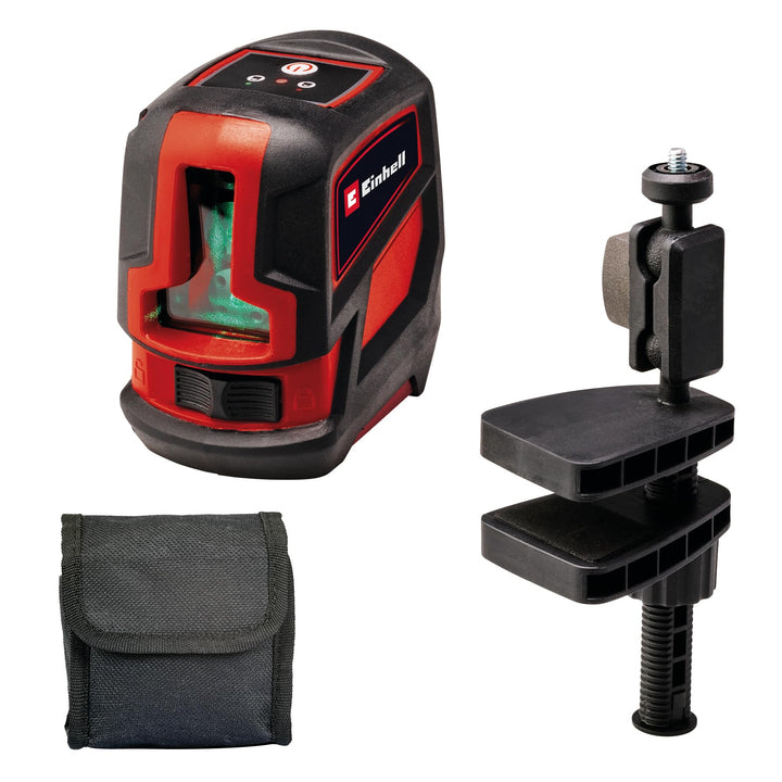 Einhell Kreuzlinienlaser TC-LL 2 G (selbstnivellierend, horizontale/vertikale grüne Laserlinien, dig