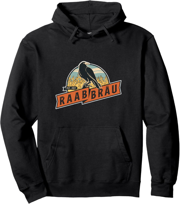 Raab Bräu Logo Rabe Classic Design Brauerei Bier Pullover Hoodie