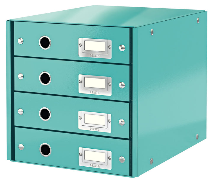 Leitz, Schubladenbox, Eisblau, 4 Schubladen, A4, Click &amp; Store, 60490051 4 Schubladen Eisblau, 4 Sch