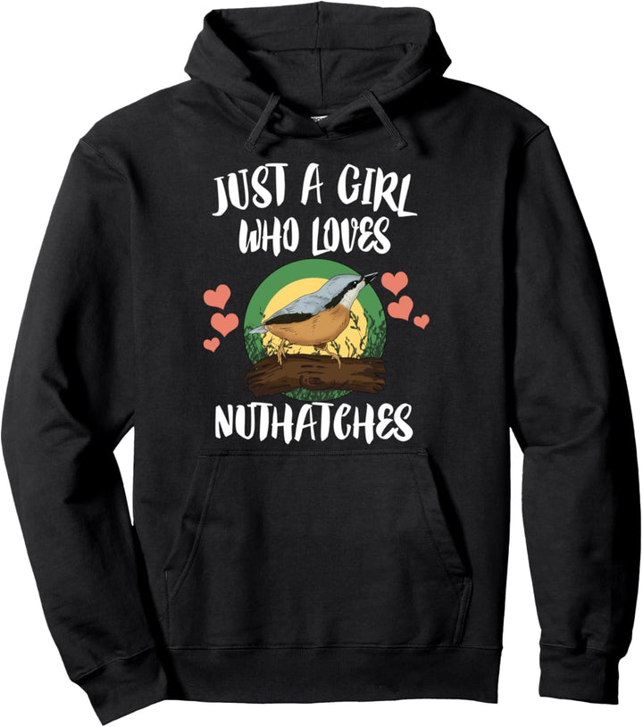 Just A Boy Who Loves Nuthatches Birds Birding Pullover Hoodie