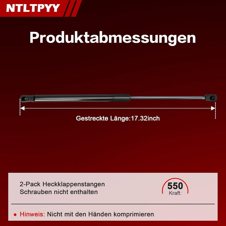 Heckklappen Gasdruckfeder Kompatibel mit Volkswagen Golf VI 2008-2013 Golf VI Van 2008-2012, 2 Stück