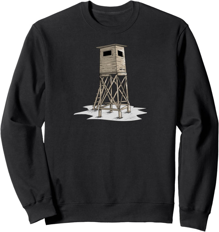 Hochsitz I Jagd Hirsch Wildschwein Rehwild Motiv für Jäger Sweatshirt