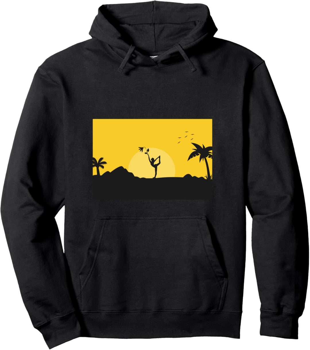 Gesundes Yoga-Training bei Sonnenaufgang Herr der Tanzpose Pullover Hoodie