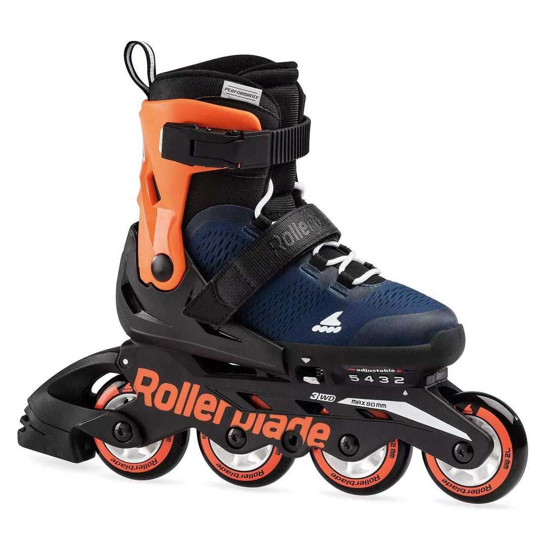 Rollerblade Jungen Microblade Inlineskate 230 Midnight Blue/Warm Orange, 230 Midnight Blue/Warm Oran
