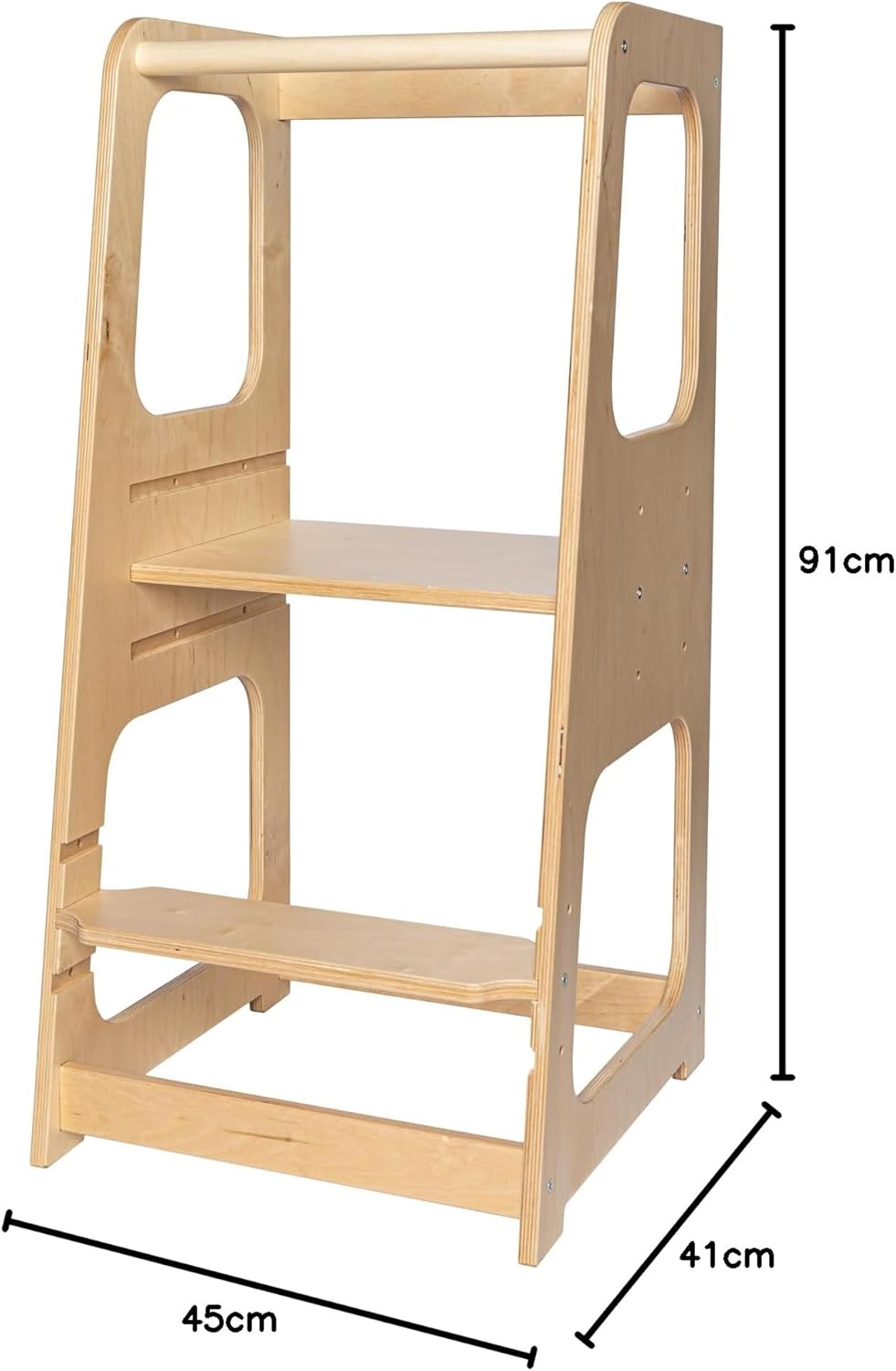 TOYBOX Lernturm für Kinder, Höchste Sicherheit, Montessori Lernturm ab 1 Jahr, Küchenhelfer und Lear