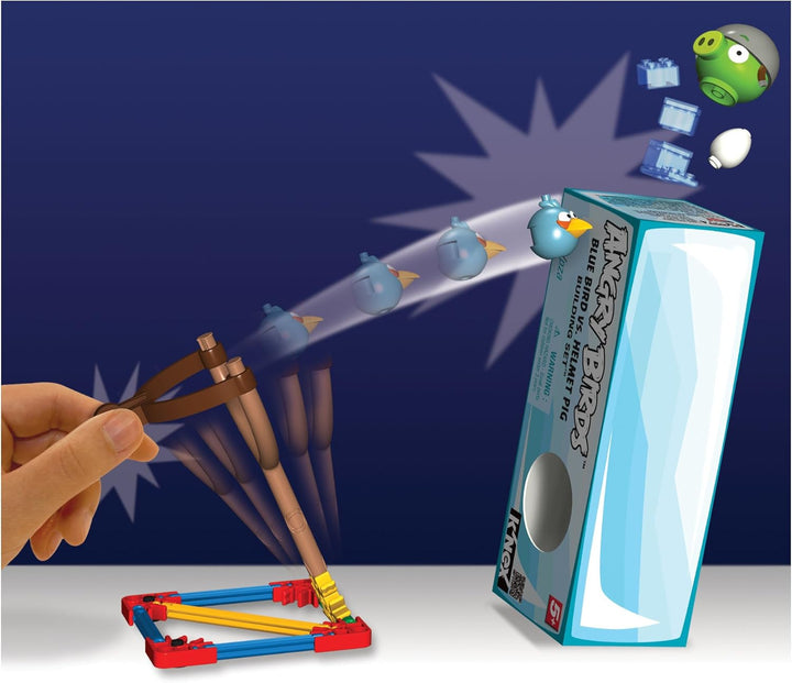 Angry Birds K'Nex Blauer Vogel vs Helmet Schwein [UK Import]