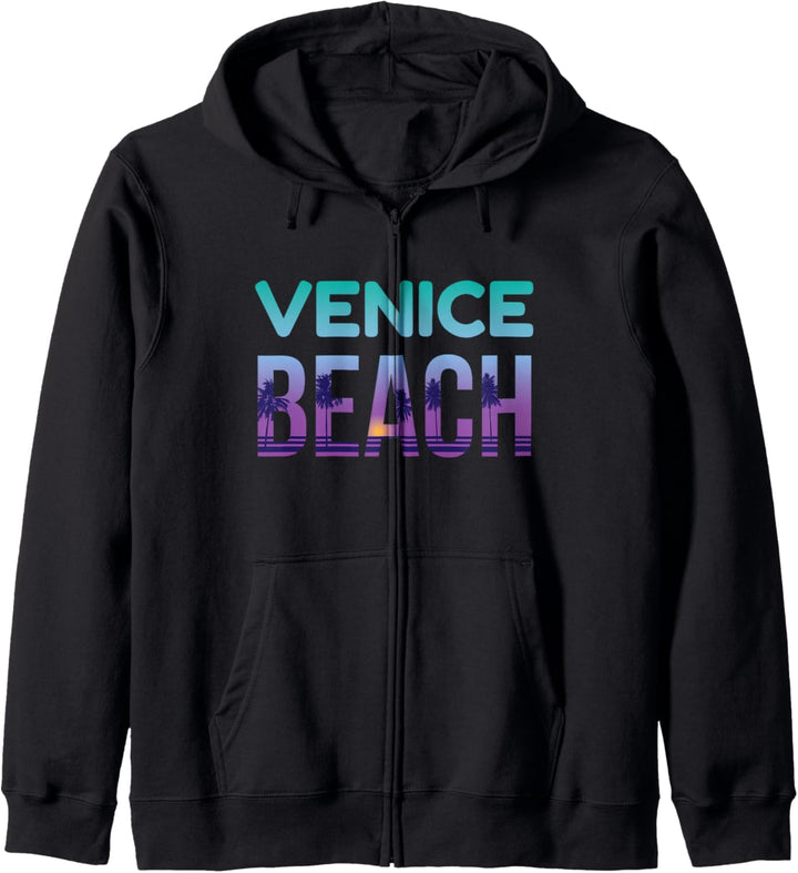 Venice Beach California Retro Palmen Kapuzenjacke
