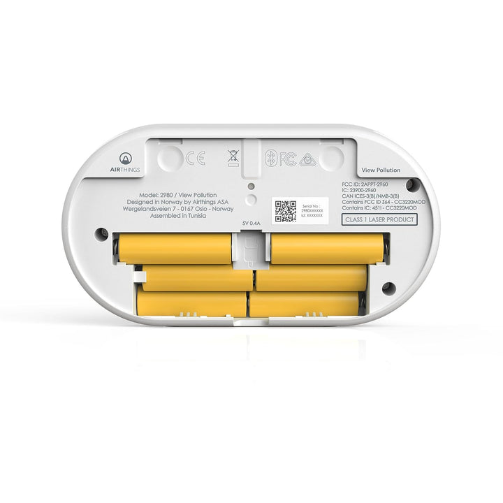 Airthings View Pollution 2980 - Luftverschmutzungs-Messgerät zur Überwachung von Feinstaub (PM2.5),