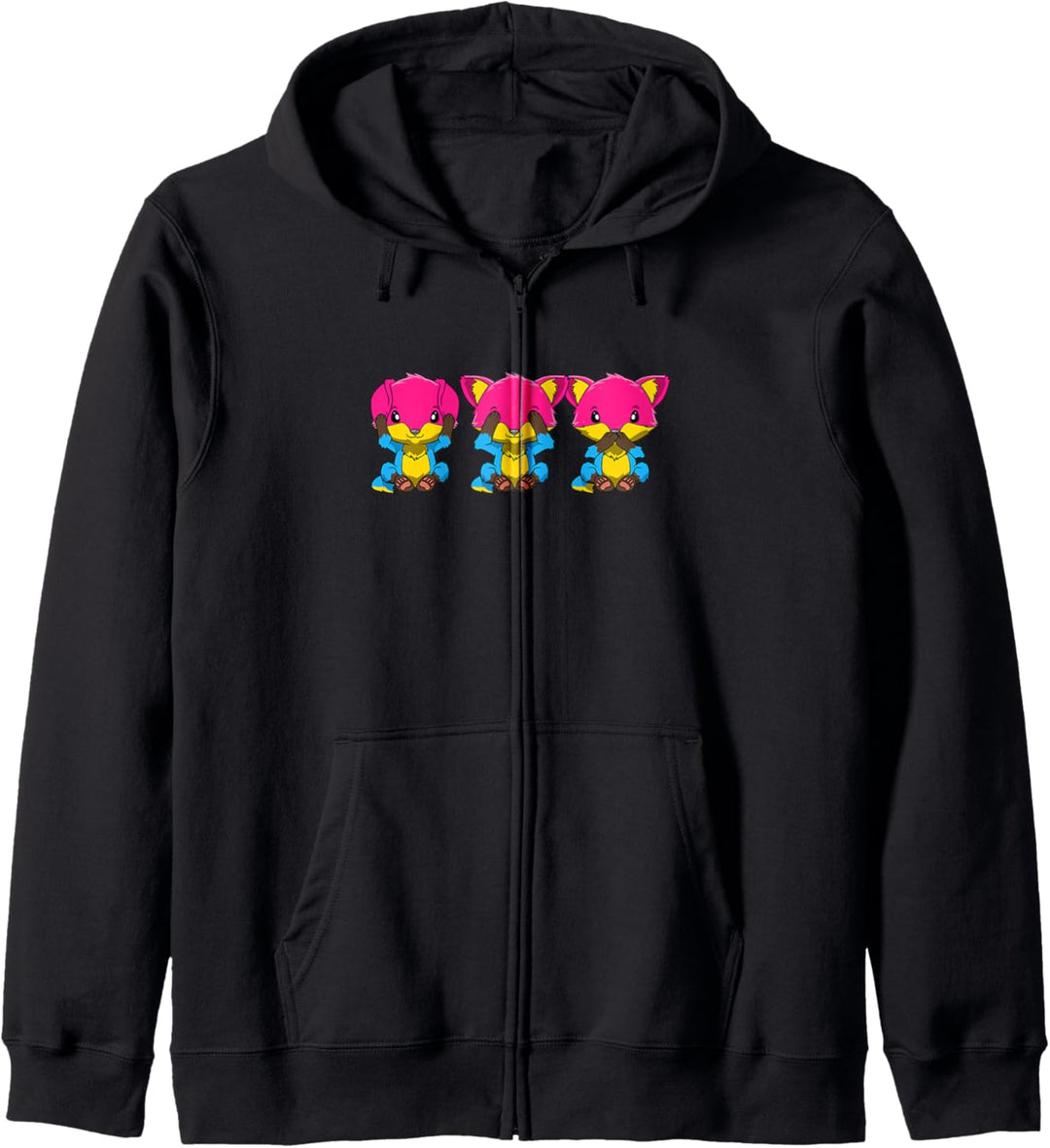 Niedliche pansexuelle Füchse Kapuzenjacke