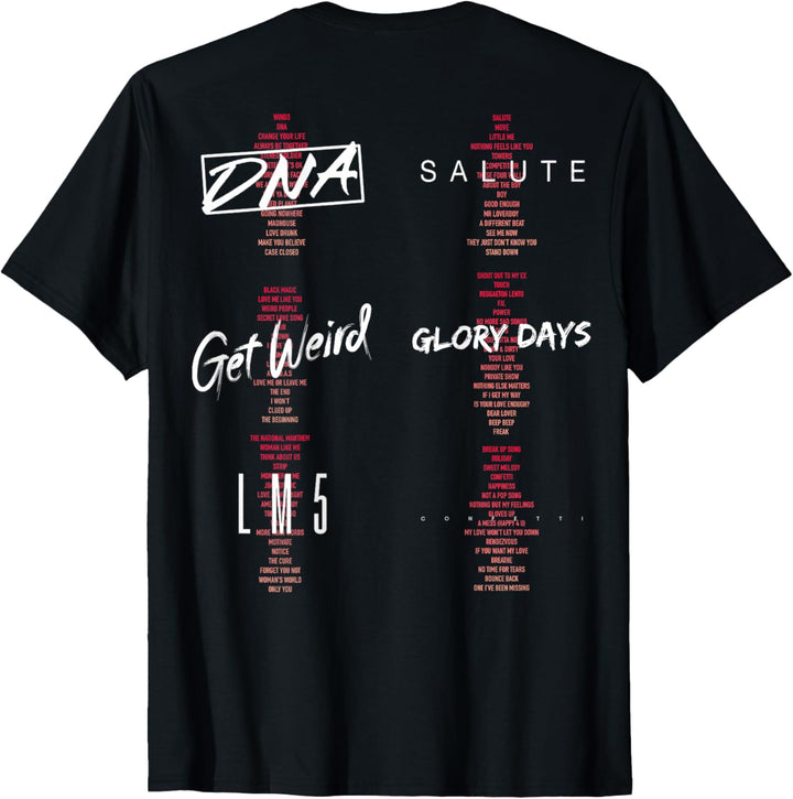 Little Mix – Ten Year Gradient Tracklist Front Back Print T-Shirt