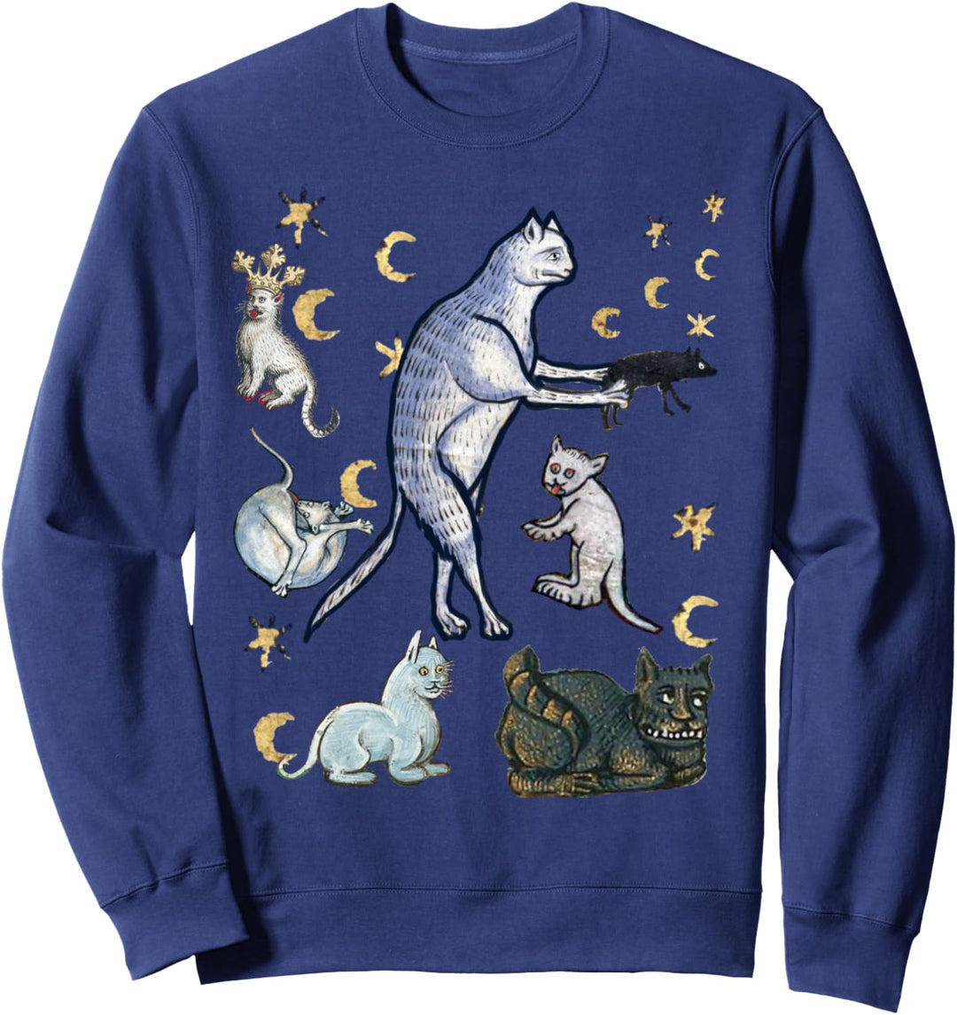 Hässliche mittelalterliche Katzen. Sweatshirt