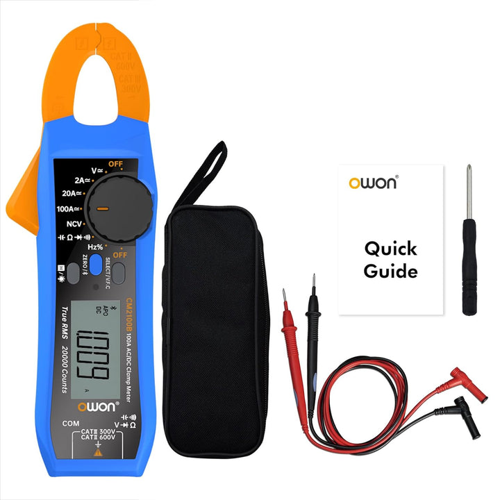 OWON CM2100B Bluetooth Mini Digital Klemme Meter 100A AC DC Aktuell Stromspannung Echter RMS Zange A