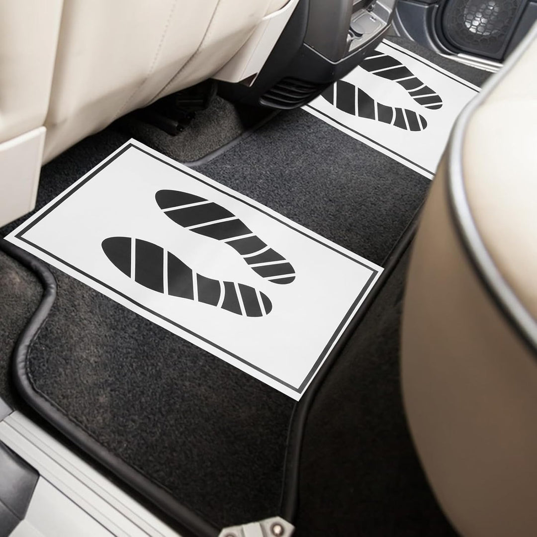 FAVOMOTO 50Pcs Papier Auto Fussmatten Einweg Fussmatten Fuss Pads Automotive Innen Schutz Abdeckung