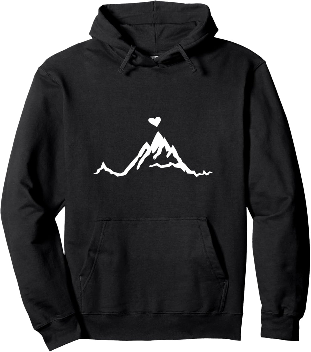Berge Herzschlag Klettern Trekking Alpenherz Berg Wandern Pullover Hoodie