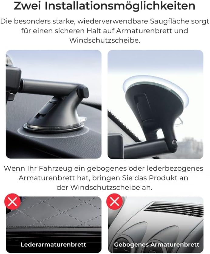 iOttie Easy One Touch 6 Dashboard &amp; Windshield Mount | universelle KFZ-Handyhalterung | Befestigung
