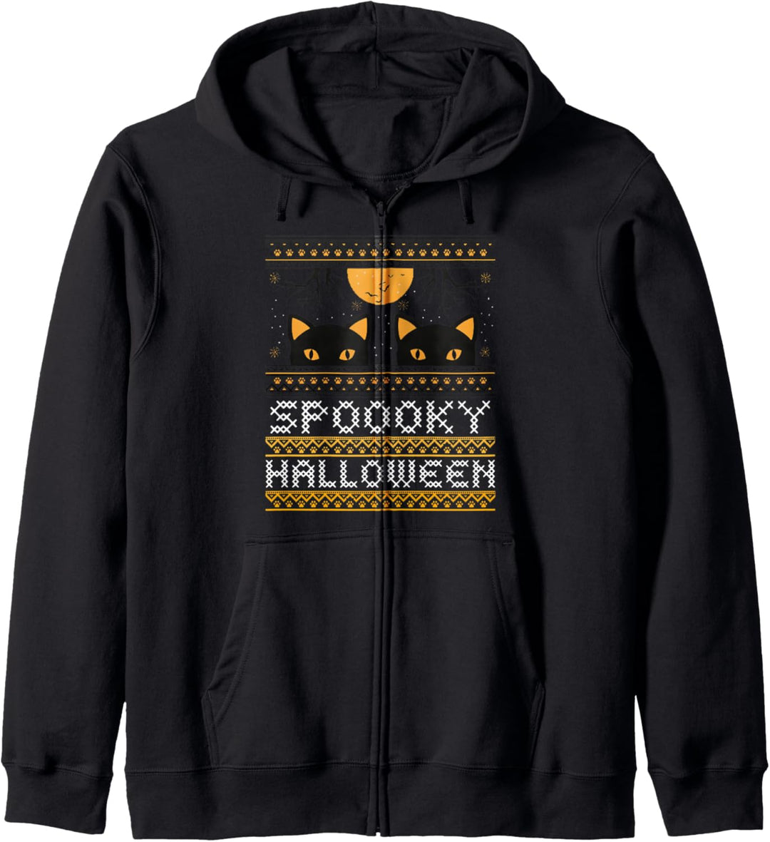 Spooky Halloween Cats lustiges Kostüm Kapuzenjacke