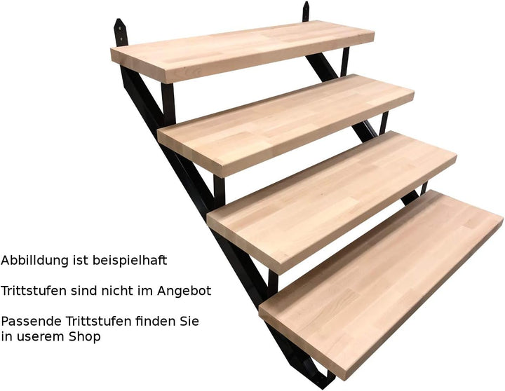 Treppenrahmen 7 stufig Stahl-Treppe Verzinkt Treppenholm Geschosshöhe 129cm