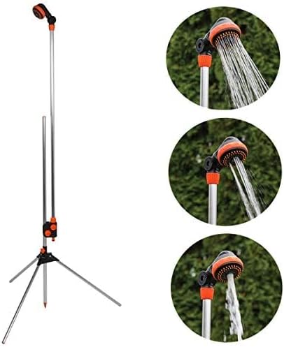rg-vertrieb Gartendusche Gartenbrause mit Stativ Alu 150-210cm Pooldusche Campingdusche