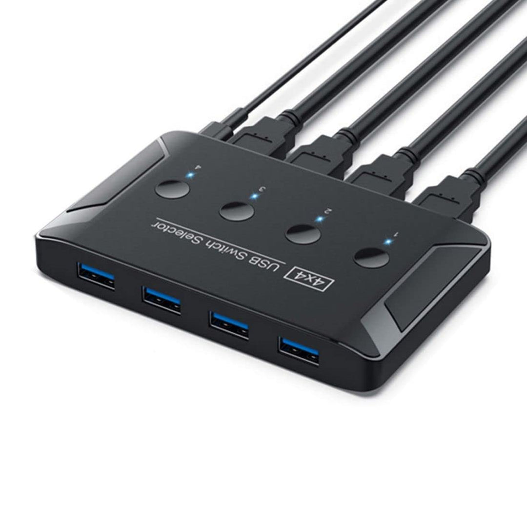 Chenyang USB 3.0 KVM Sharing Switch Selector 4 Computer teilen 4 USB Geräte für Tastatur Maus Scanne