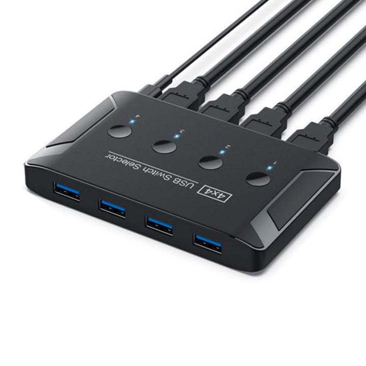 Chenyang USB 3.0 KVM Sharing Switch Selector 4 Computer teilen 4 USB Geräte für Tastatur Maus Scanne