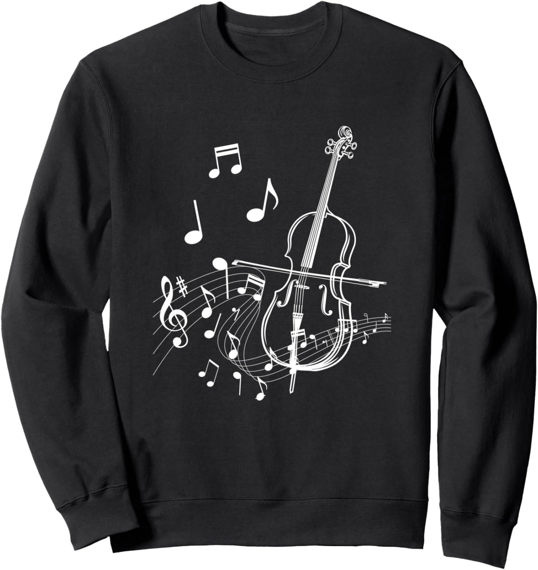 Cello mit Noten für Cellisten Sweatshirt