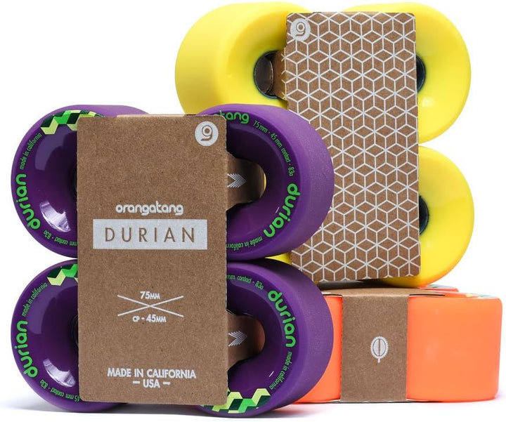 Orangatang Longboard RÃ Durian 75mm 83a Rollen uni, uni