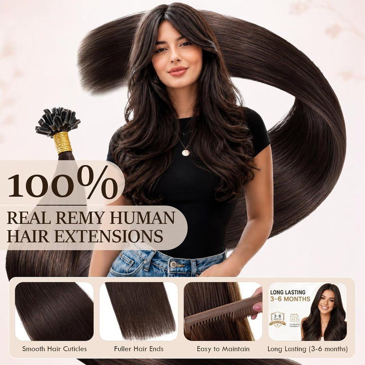 Rich Choices Extensions Echthaar Bonding U Tip keratin bondings Haarverlängerung Echthaar Hot Fusion