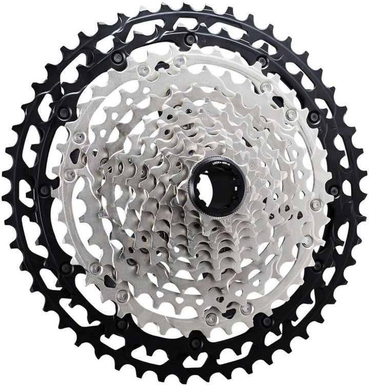 Shimano XT CS-M8100 Cassette - 12-Speed, Silver/Black, Mirco Spline 12-fach, 12-fach