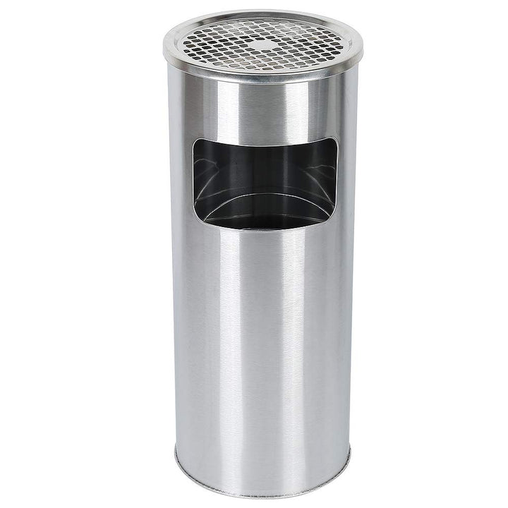 Mülleimer aus Edelstahl, 30 l, Mülleimer für Küche, Standaschenbecher für den Aussenbereich, mit Mül