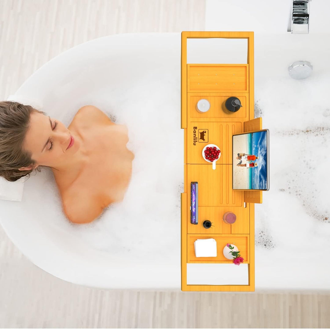Premium Bamboo Bath Tray, Bamboo
