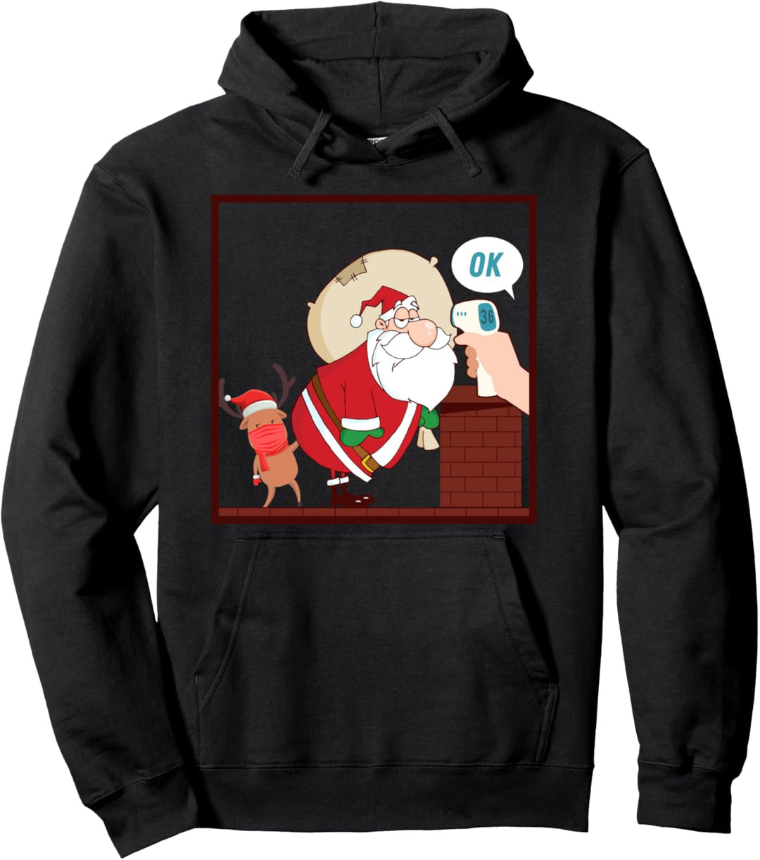 Der Weihnachtsmann Rentier 2021 Messgerät Gesund Geschenk Pullover Hoodie