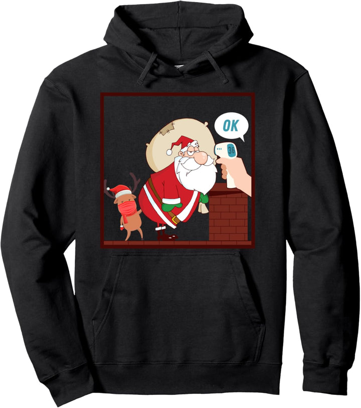 Der Weihnachtsmann Rentier 2021 Messgerät Gesund Geschenk Pullover Hoodie