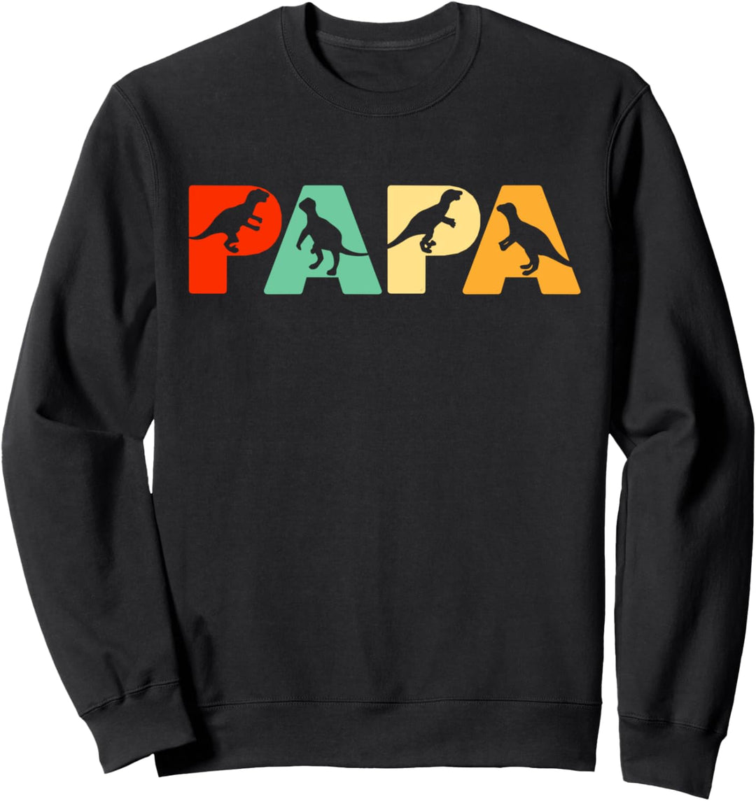 Retro Dinosaurier Papa, Lustiger Papa Dinosaurier Vater Sweatshirt