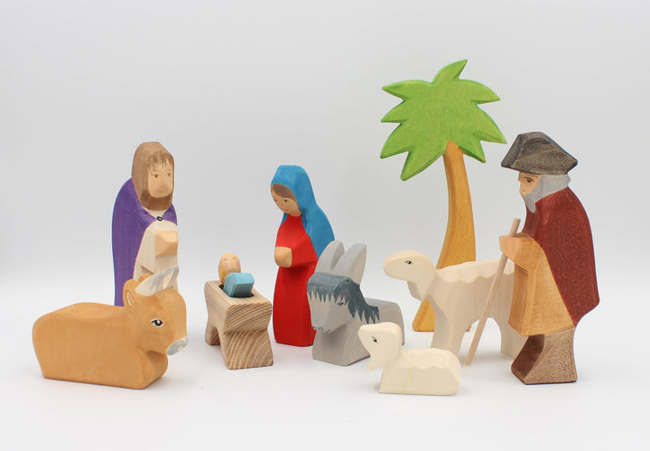 Weihnachtskrippen-Set aus Holz – 11 Krippenfiguren, aus Schwäbischer Handarbeit (100% ökologisch)