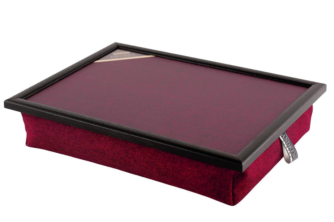 Andrews Living Knietablett mit Kissen Uni Bordeauxrot