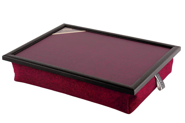 Andrews Living Knietablett mit Kissen Uni Bordeauxrot