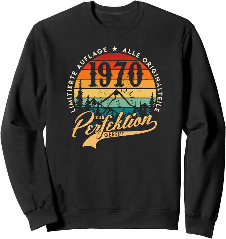 50. Geburtstag Geschenk Vintage 1970 50 Jahre Männer Frauen Sweatshirt