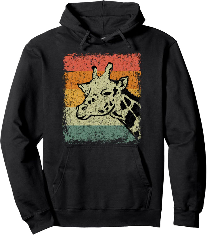 Retro Giraffe Geschenk Vintage Giraffe Pullover Hoodie