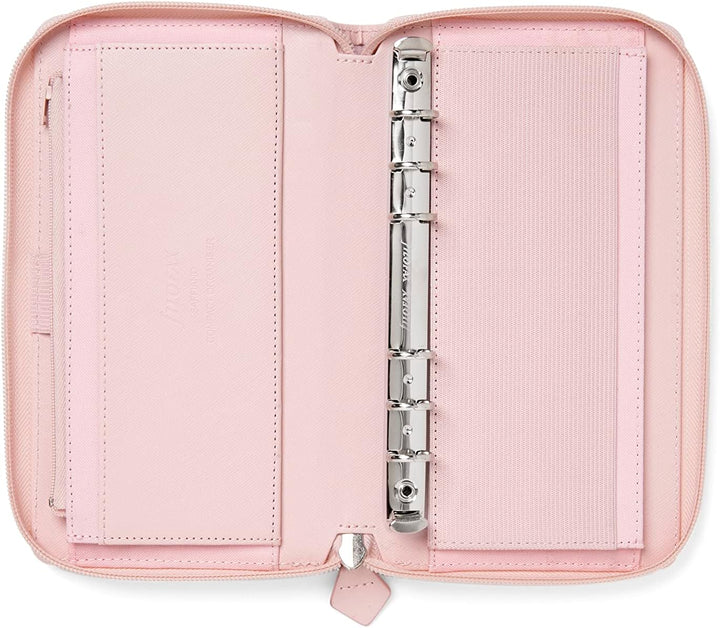 Filofax Saffiano Personal Compact Organizer mit Reissverschluss, Rouge blush, blush