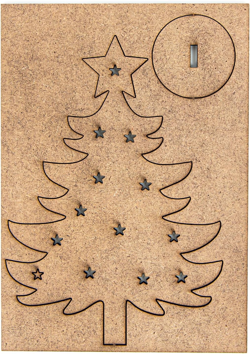 Logbuch-Verlag 9 kleine Weihnachtsbäume aus Holz - Baum Miniatur flach zum Stecken - Kundengeschenk