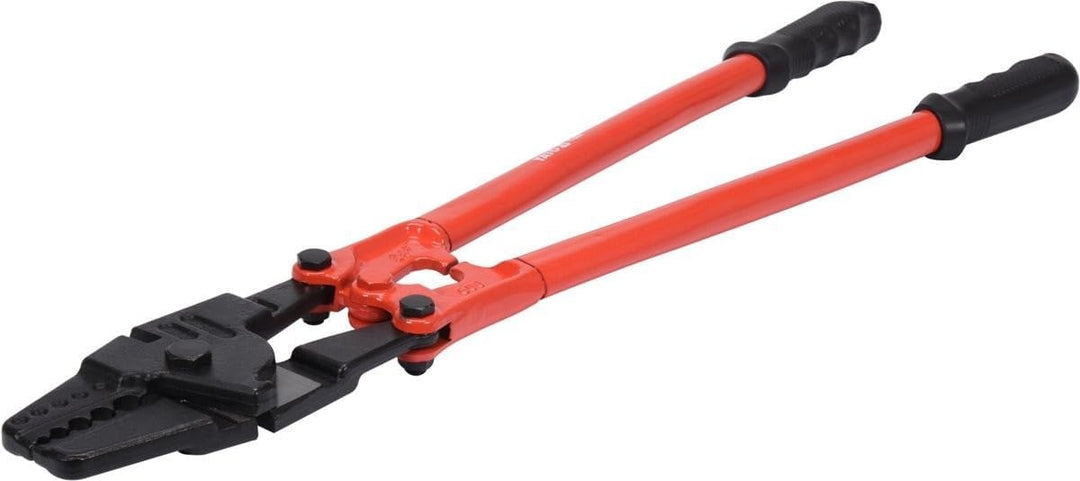 YATO Profi Presszange für Stahlseile 660mm, 5 unterschiedliche Pressgrössen 4,8/6,6/8,7/9,5/11,3 mm,