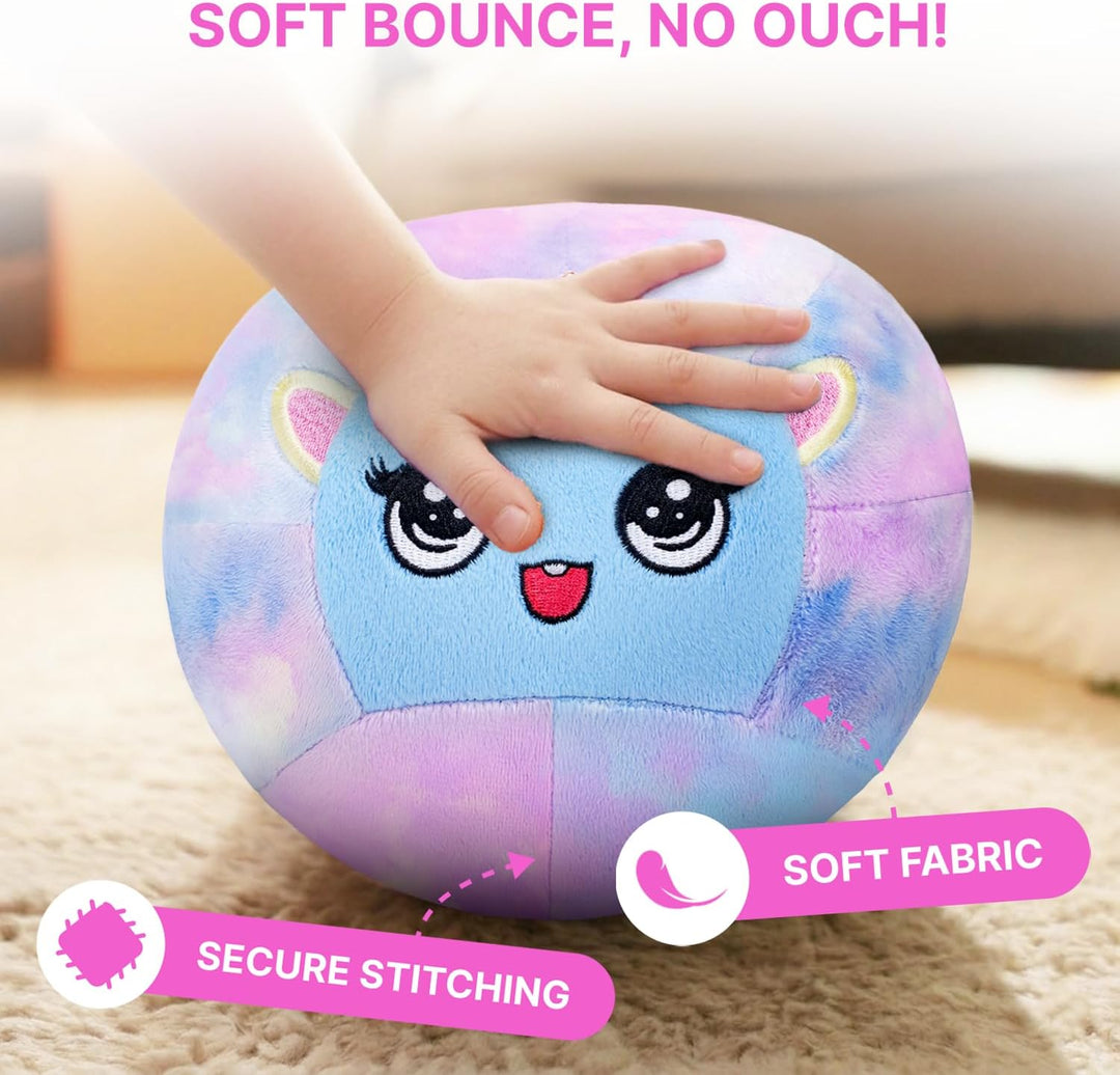 JoyCat Leiser Indoor Fussball Basketball für Kleinkinder, Dinosaurier & Einhorn Weicher Plüsch Ball