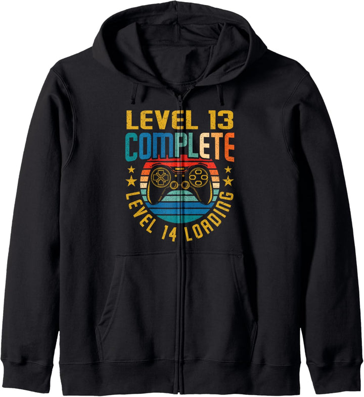 Level 13 Complete Level 14 Loading 13.Geburtstag Video Gamer Kapuzenjacke
