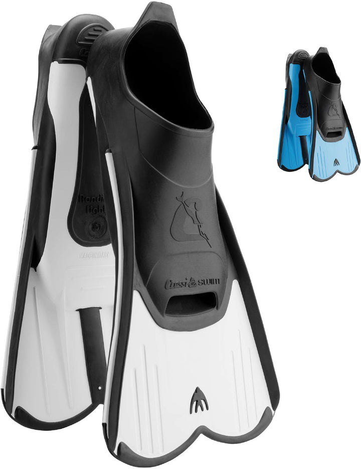 Cressi Light Fins-Kurze Flossen Zum Schnorcheln Schwimmen, Wassertraining, Verfügbar für 35/36 Weiss
