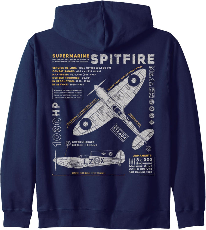 Spitfire Mk.1 | RAF British WWII Supermarine Fighter Plane Kapuzenjacke
