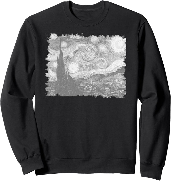 Berühmte Vintage Kunst: Van Gogh Sternennacht Remix Stilvoll Sweatshirt