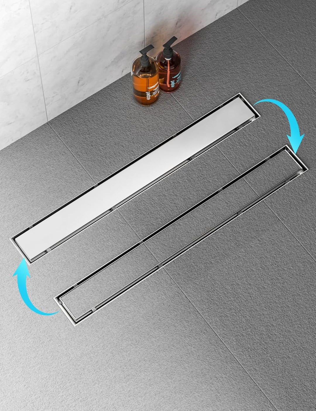 Neodrain Duschrinne 60cm Edelstahl Bodenablauf - 360° Siphon Befliesbar Duschablauf Flach mit Geruch