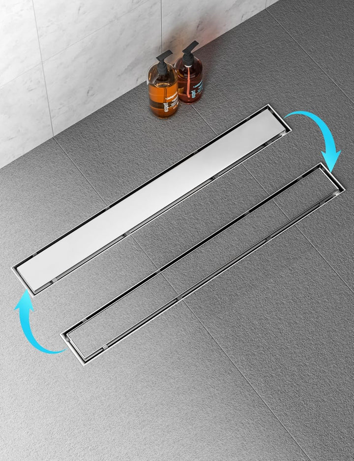 Neodrain Duschrinne 60cm Edelstahl Bodenablauf - 360° Siphon Befliesbar Duschablauf Flach mit Geruch